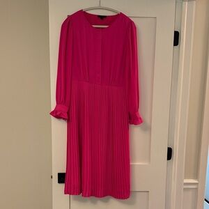 J.Crew pink pleated dress size 8